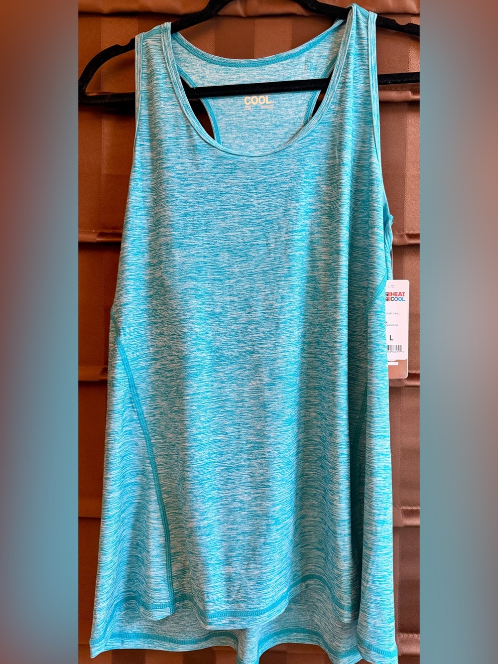 32 Degrees Cool Caribbean Sea Heathered Performance Tank Top